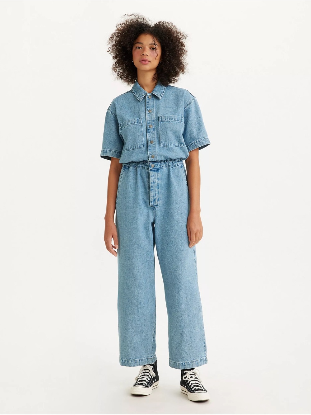 Levi's Light Blue Denim Short Sleeve Boilersuit